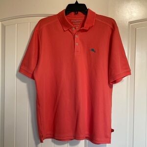 Tommy Bahama Island Zone Supima Cotton Polo Shirt Golf Red Mens Sz M